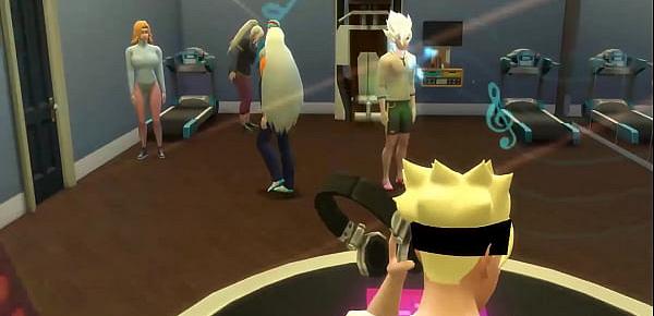 trendsAnime Cosplay Porn Cap 5 hace una gran orgias en el gimnasio mientras boruto les hace de dj termiman todo follando como locos